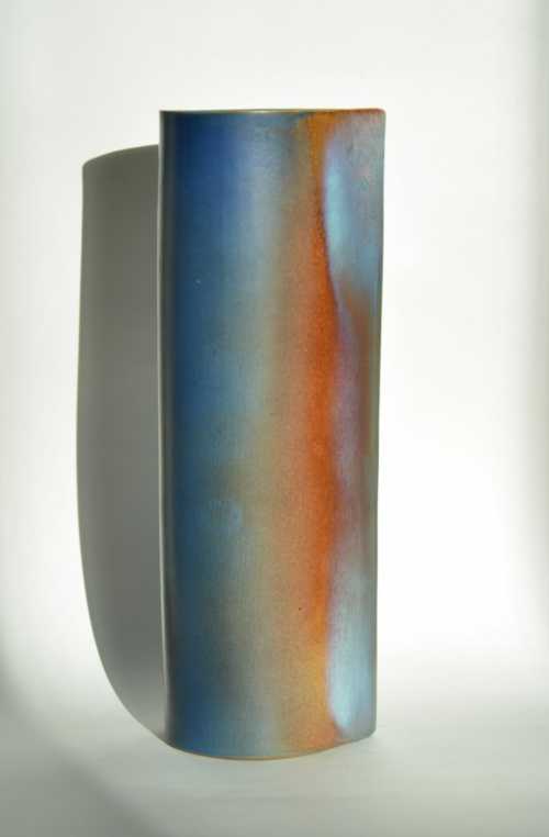 Madoura, Vase bleu, cylindre aplati – Image 3