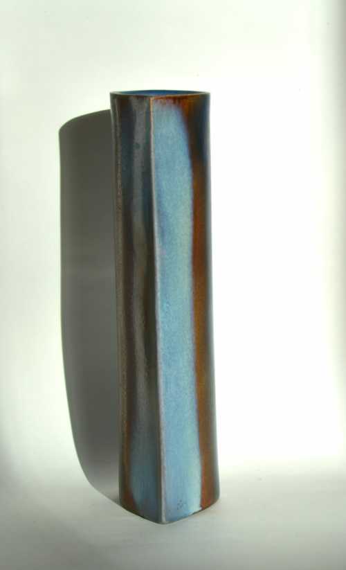 Madoura, Vase bleu, cylindre aplati – Image 4