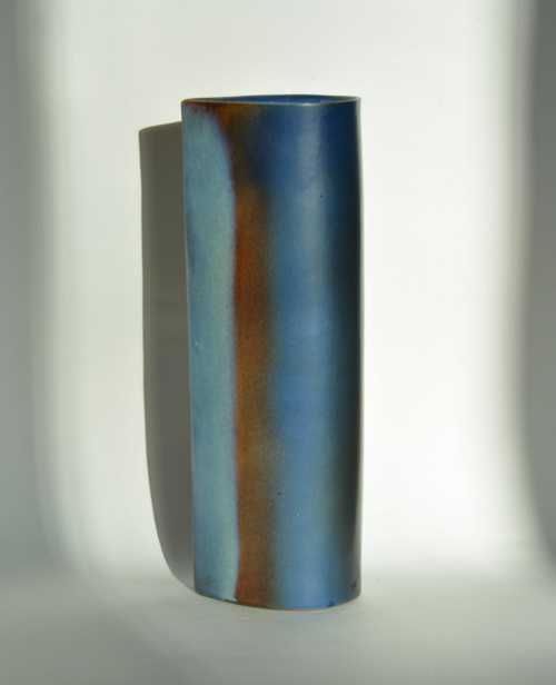 Madoura, Vase bleu, cylindre aplati – Image 5