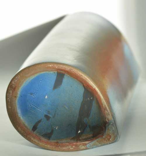 Madoura, Vase bleu, cylindre aplati – Image 6