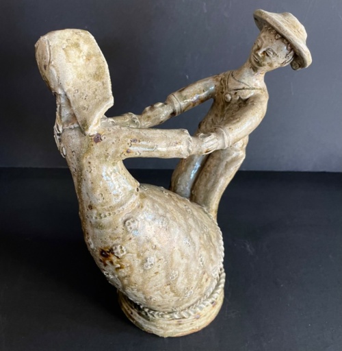 "Les jeunes danseurs" sculpture en grès La Borne Jacqueline Lerat 1950