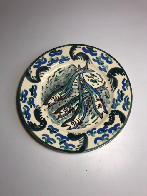 Atelier Lachenal rare assiette céramique d'après André Masson