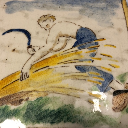 Paul Véra rare carreau signé céramique Art Déco – Image 2