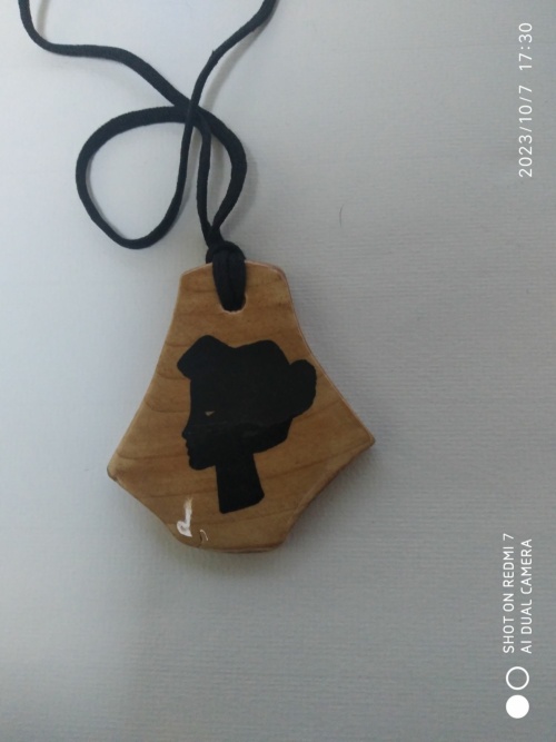 pendentif céramique "faux-bois" Vallauris , Grandjean-Jourdan