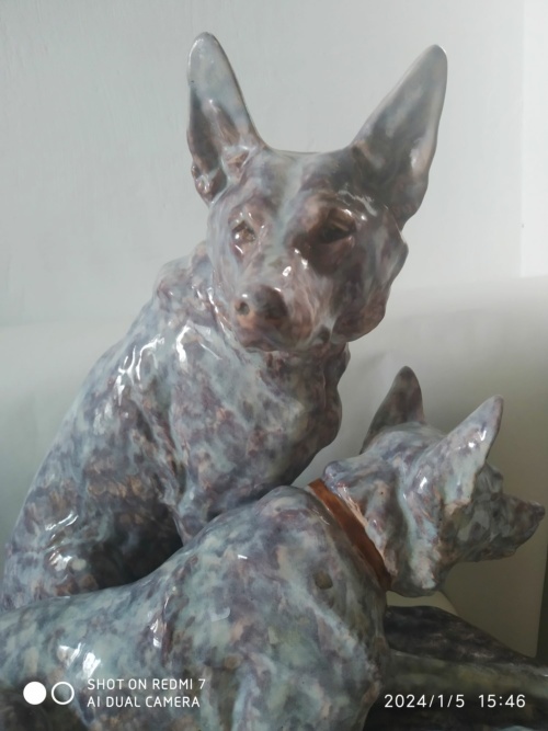 Louis Riché, les deux amis, importante sculpture animalière – Image 15