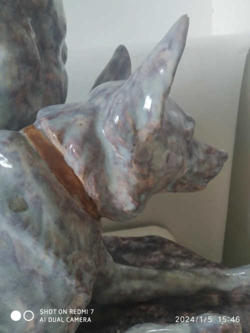 Louis Riché, les deux amis, importante sculpture animalière – Image 7