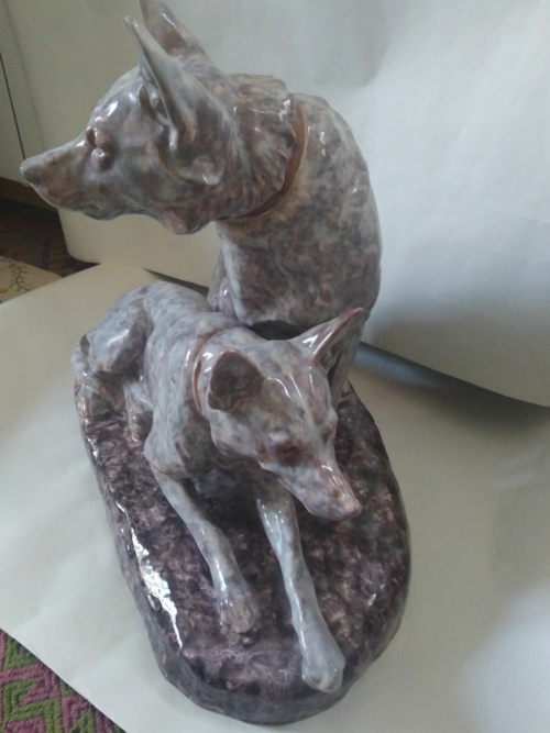 Louis Riché, les deux amis, importante sculpture animalière – Image 13