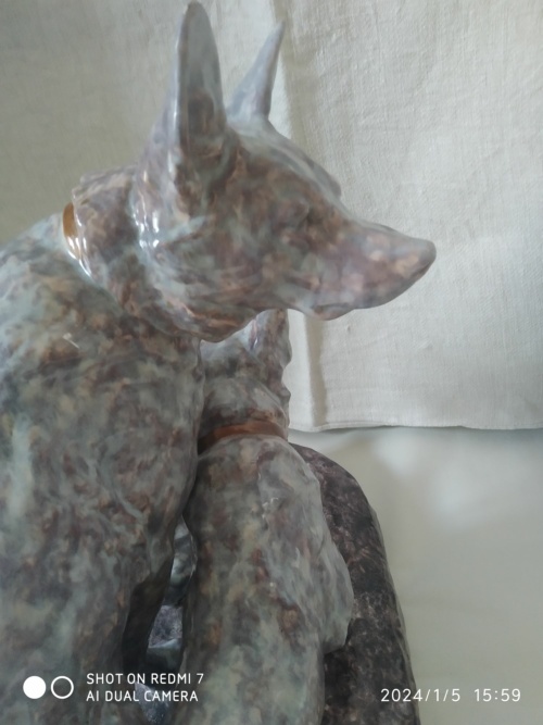Louis Riché, les deux amis, importante sculpture animalière – Image 11