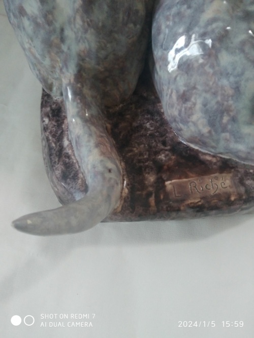 Louis Riché, les deux amis, importante sculpture animalière – Image 19