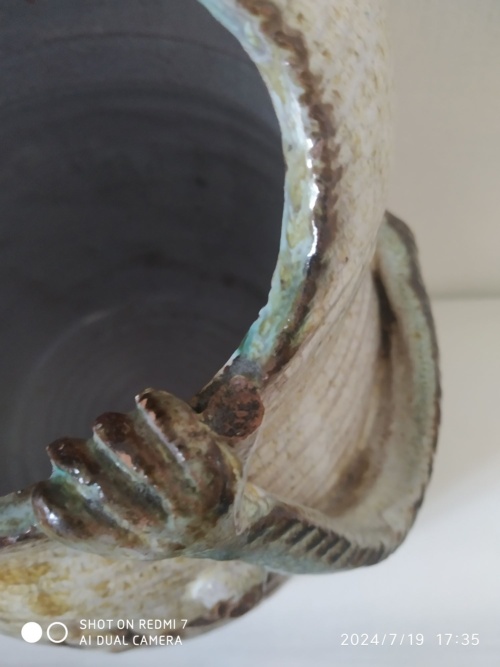 Marcel Giraud , dit Cardelle , Vallauris , grand vase à large ouverture, – Image 8