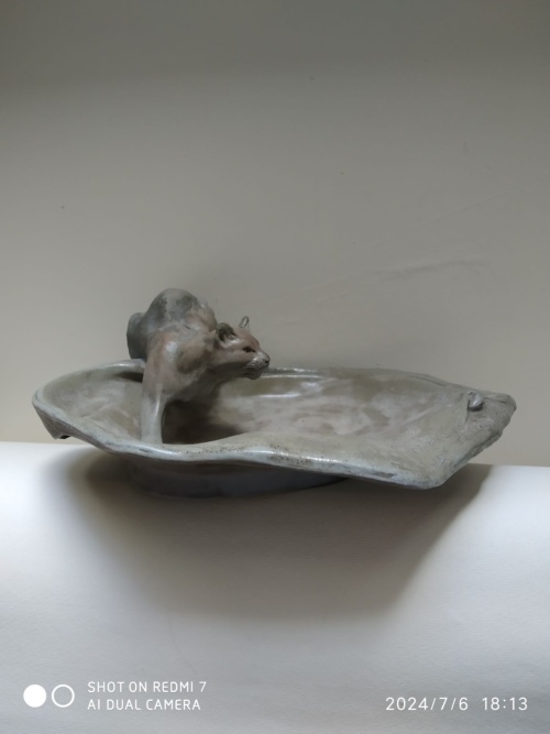 Charles Virion, pour Montigny-sur-Loing, chat guettant la souris – Image 15