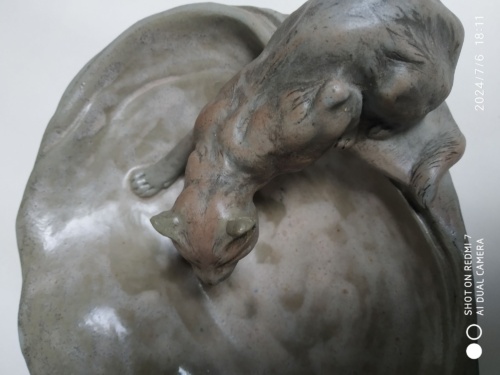 Charles Virion, pour Montigny-sur-Loing, chat guettant la souris – Image 9