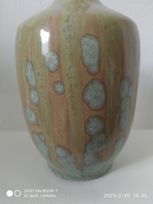 René Dénert vase en porcelaine de grès à couverte irisée – Image 6