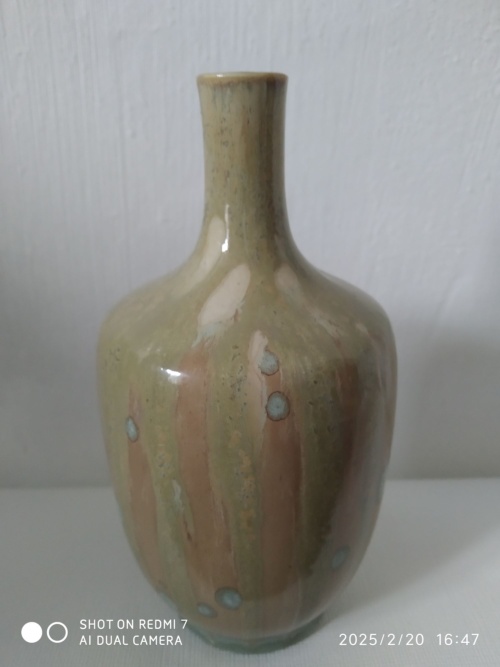 René Dénert vase en porcelaine de grès à couverte irisée – Image 5